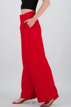 Pantalon wide leg detalle pretina