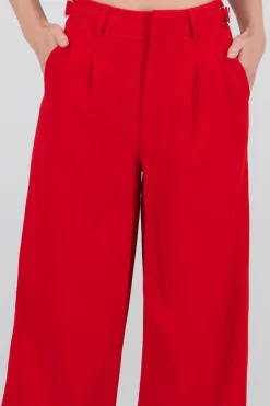 Pantalon wide leg detalle pretina