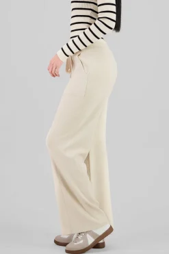 Pantalon wide leg tejido bolsas