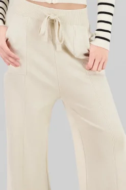 Pantalon wide leg tejido bolsas