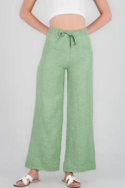 Pantalones amplios jareta