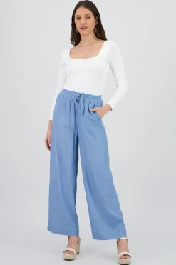 Pantalones ligeros pierna amplia tacto super suave