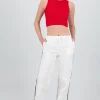 Pantalones lisos rayas nylon