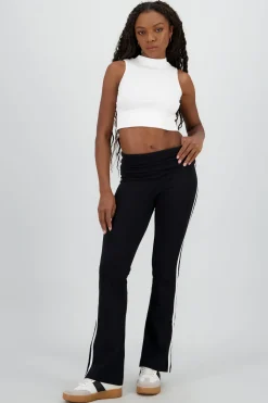 Pants con dobles en la pretina de rayas