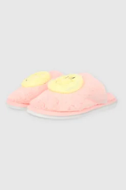 Pantuflas carita feliz fluffy