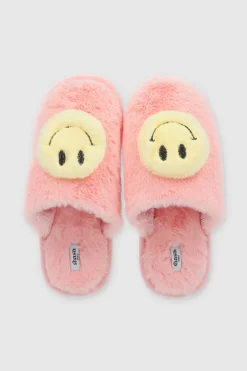 Pantuflas carita feliz fluffy
