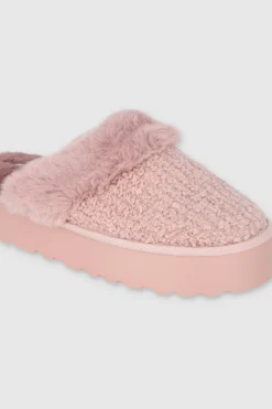 Pantuflas Sherpa Peluche Plataforma