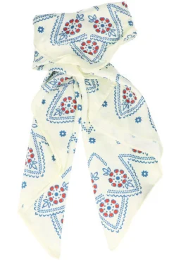 Pañuelo flores polka dots