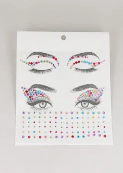 Plantilla brillos faciales colores