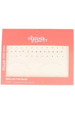 Plantilla brillos faciales perlas