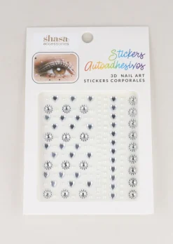 Plantilla brillos faciales perlas