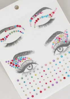 Plantilla brillos faciales colores