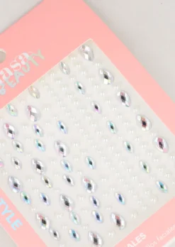 Plantilla brillos faciales gotas