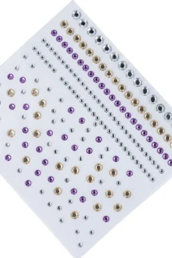 Plantilla brillos faciales multicolor