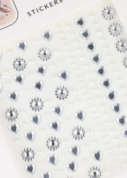 Plantilla brillos faciales perlas