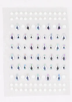 Plantilla brillos gota perlas