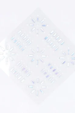 Plantilla estampa brillos iridiscente