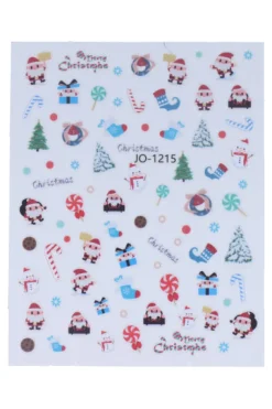 Plantilla estampa uñas copos nieves