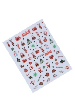 Plantilla estampa uñas copos nieves