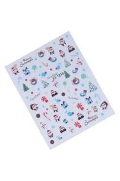 Plantilla estampa uñas copos nieves