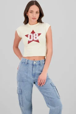 Playera corta estrella numero