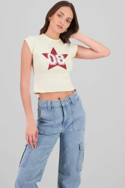 Playera corta estrella numero