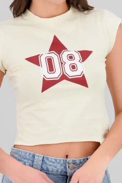 Playera corta estrella numero