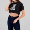 Playera corta oso metalico