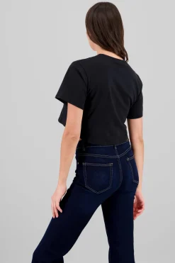 Playera corta oso metalico