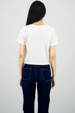 Playera crop estampado fresas