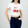 Playera estampada cerezas