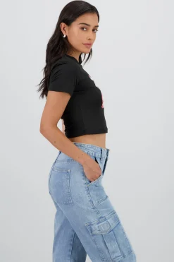 Playera estampada cerezas