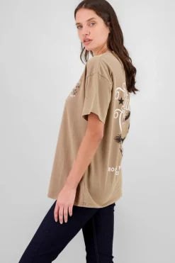 Playera estampado oversized