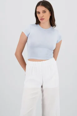 Playera larga manga corta