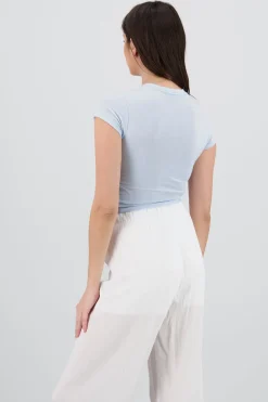 Playera larga manga corta