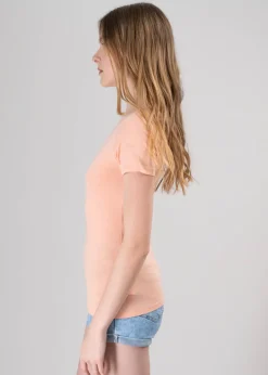 Playera manga corta escote v liso