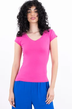 Playera manga corta lisa