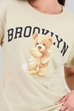 Playera Manga Corta Osito Brooklyn