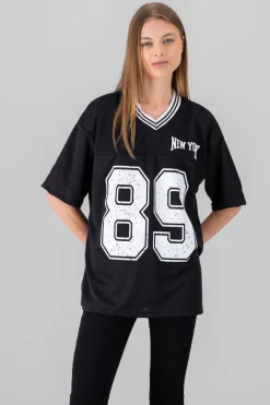 Playera oversize estampado numero