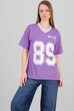 Playera oversize estampado numero