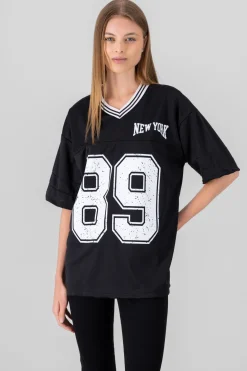 Playera oversize estampado numero
