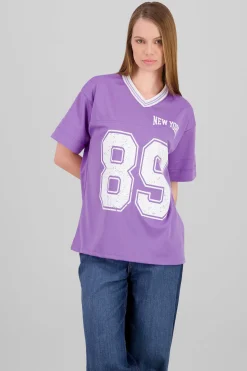 Playera oversize estampado numero