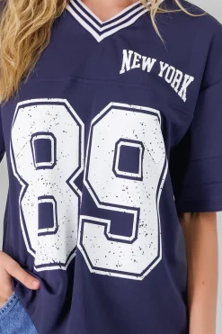 Playera oversize estampado numero