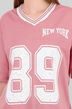 Playera oversize estampado numero