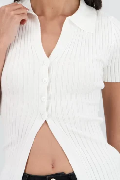 Polo manga corta tejido