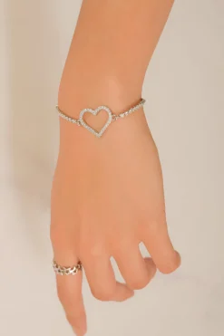 Pulsera corazon silueta