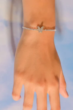 Pulsera mariposa brillos
