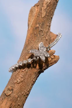 Pulsera mariposa brillos