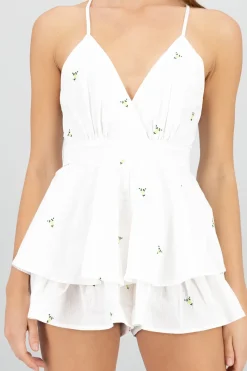 Romper bordado flores