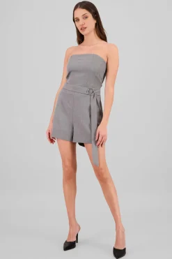 Romper strapless detalle cinturon